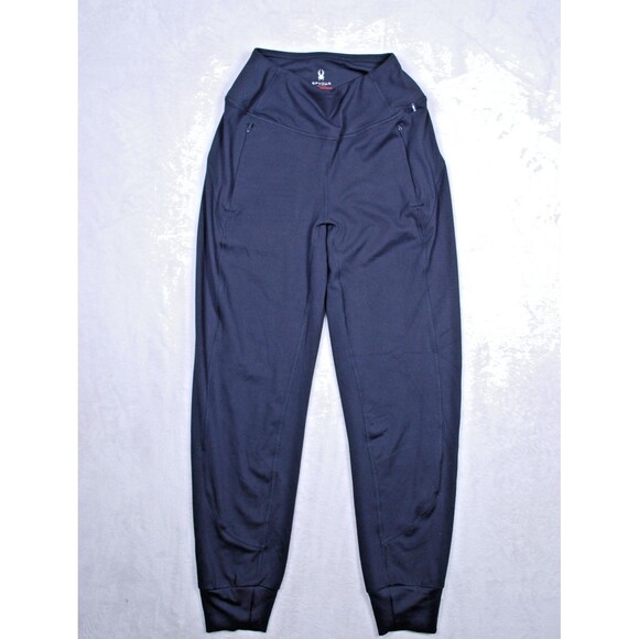 SPYDER Active Black Pants Women's High-Rise Joggers w/Pockets Size XS - Picture 1 of 7